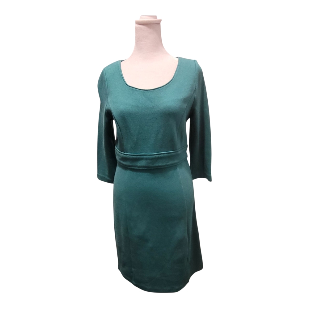 Boden Classic Green Scoop Neck Form Fitting Dress
